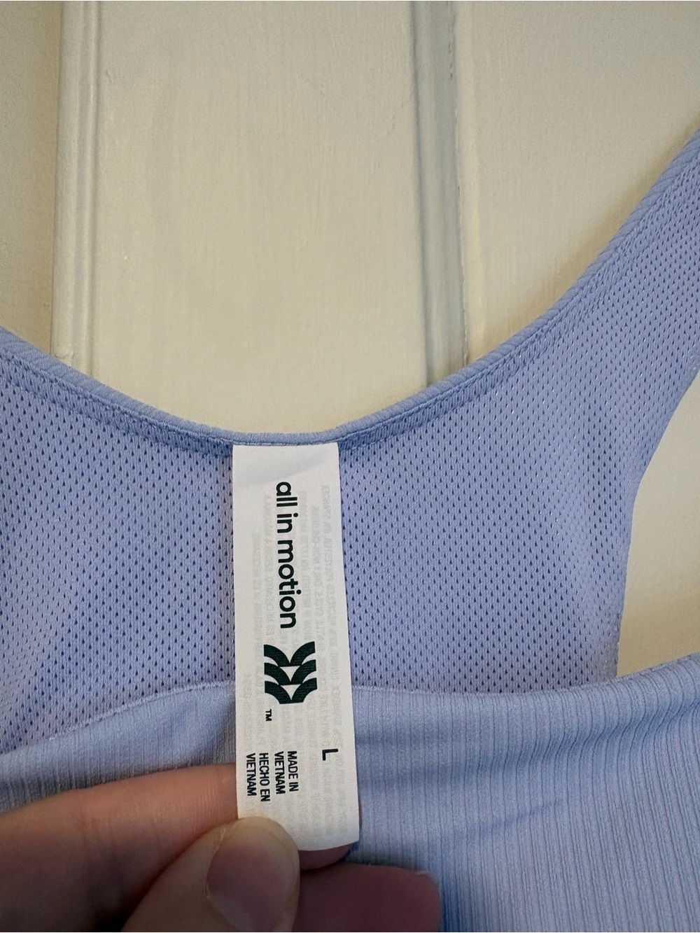 All In Motion Ribbed Light Blue Sports Bra Tank - Picture 3 of 3
